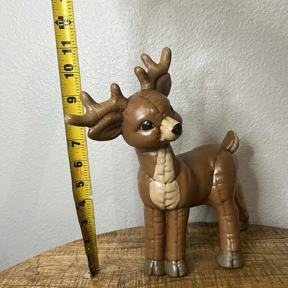 Vintage 1980s Ceramic Kimple Christmas Reindeer No Cracks Or Chips - Picture 5 of 5